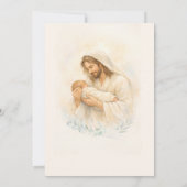 Invitation baptême bébé Jésus le tenant (Dos)