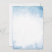 Invitation Baptême bébé Nuage Arche de Noé Bleu Clair (Dos)