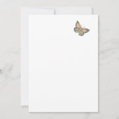 Invitation Baptême Bébé Papillon Aquarelle (Dos)