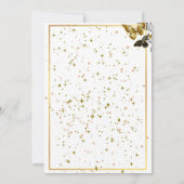 Invitation Baptême bébé papillon aquarelle garçon  (Dos)