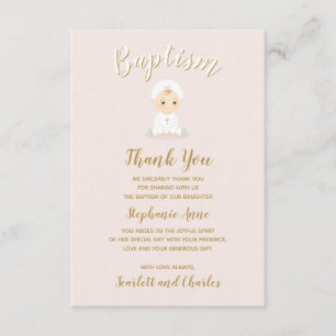 Invitation Baptême Bébée avec Bonnet