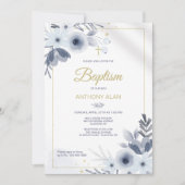 Invitation Baptême bleu (Devant)