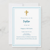 Invitation Baptême bleu clair (Devant)