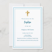 Invitation Baptême bleu clair (Devant)