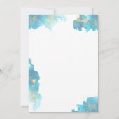 Invitation Baptême Bleu Élégant (Dos)