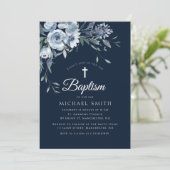 Invitation Baptême bleu marine bleu bleu bleu bleu bleu Dusty (Debout devant)