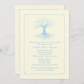 Invitation Baptême Bleu Profond (Devant / Derrière)