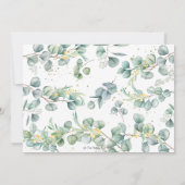 Invitation Baptême bleu vert éléphant Baptême Christening Pho (Dos)