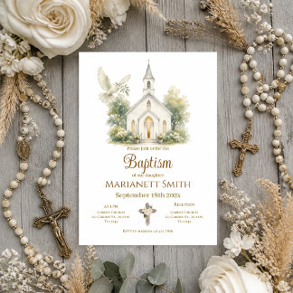 Invitation Baptême Bohème