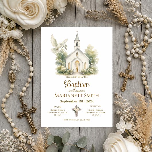 Invitation Baptême Bohème