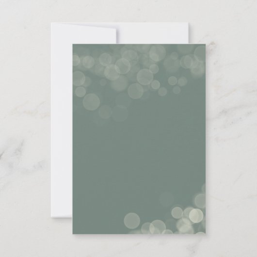 Invitation Baptême Bokeh Lights Dedication Christening (Dos)