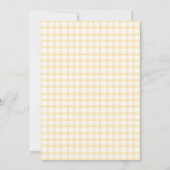 Invitation Baptême Bougie Croix Gingham Marigold 016 (Dos)
