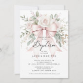 Invitation Baptême Bow & Blossom (Devant)