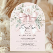 Invitation Baptême Bow & Blossom