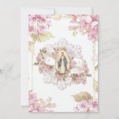 Invitation Baptême catholique baptême bénédiction Marie Flora (Dos)