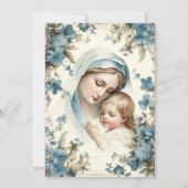 Invitation Baptême catholique baptême bénédiction Mère Jésus (Dos)