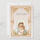 Invitation Baptême catholique baptême bénédiction Mère Jésus (Devant)