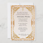 Invitation Baptême catholique baptême bénédiction Mère Jésus (Dos)