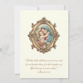 Invitation Baptême catholique baptême bénédiction Mère Jésus (Dos)