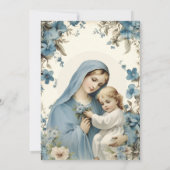 Invitation Baptême catholique baptême bénédiction Mère Jésus (Dos)