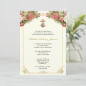 Invitation Baptême catholique baptême bénédiction Mère Jésus (Debout devant)