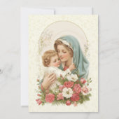 Invitation Baptême catholique baptême bénédiction Mère Jésus (Dos)