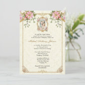 Invitation Baptême catholique baptême bénédiction Mère Jésus (Debout devant)