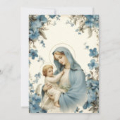 Invitation Baptême catholique baptême bénédiction Mère Jésus (Dos)