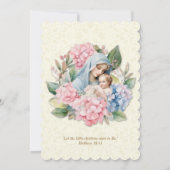 Invitation Baptême catholique baptême bénédiction Mère Jésus (Dos)