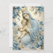 Invitation Baptême catholique baptême bénédiction Mère Jésus (Dos)