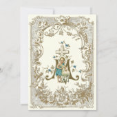 Invitation Baptême catholique Christ Jésus avec agneau (Dos)