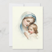 Invitation Baptême catholique Christening Marie Jésus (Dos)