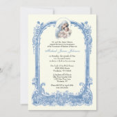 Invitation Baptême catholique Christening Marie Jésus (Devant)