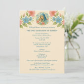 Invitation Baptême catholique Christening Marie Jésus (Debout devant)