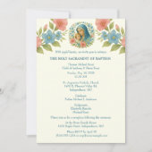 Invitation Baptême catholique Christening Marie Jésus (Devant)