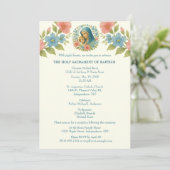 Invitation Baptême catholique Christening Marie Jésus (Debout devant)