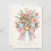 Invitation Baptême catholique Fleur Marie et Jésus (Dos)