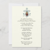 Invitation Baptême catholique Immaculée Coeur Marie Symbole (Devant)