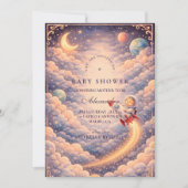 Invitation Baptême Céleste Astronaute Nuages (Devant)