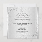 Invitation Baptême Christening Bébé Fille Garçon Blanc (Dos)