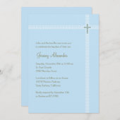 Invitation Baptême/Christening Corner (Devant / Derrière)