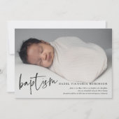 Invitation Baptême & Christening de style moderne (Devant)