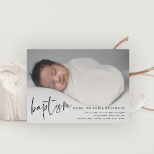 Invitation Baptême & Christening de style moderne