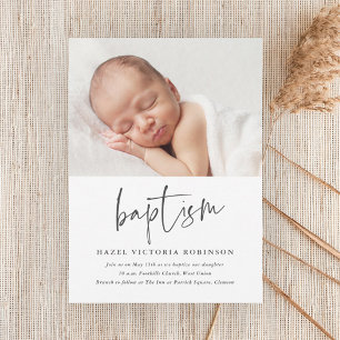 Invitation Baptême & Christening de style moderne