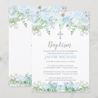 Invitation Baptême, Christening, Dédication