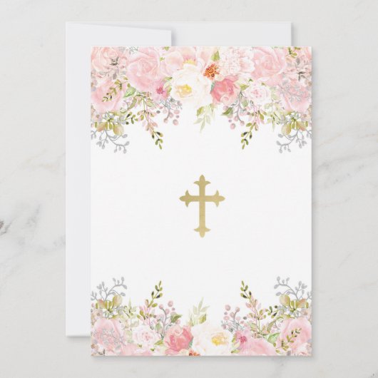 Invitation Baptême, Christening, Dédication (Dos)