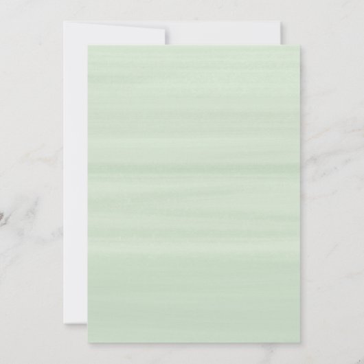 Invitation Baptême Christening | Eucalyptus Feuilles verdoyan (Dos)