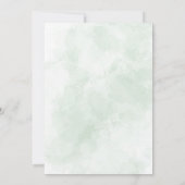 Invitation Baptême Christening Green Cross Élégant Script (Dos)