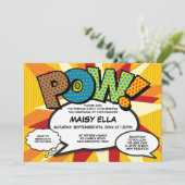 Invitation Baptême Christening Livre Comique Moderne (Debout devant)