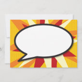 Invitation Baptême Christening Livre Comique Moderne (Dos)